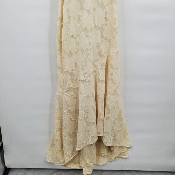 Princess Polly Cyrene Maxi Dress Women Size US 4 NWT Asymmetrical Hem Lemon - Picture 5 of 14